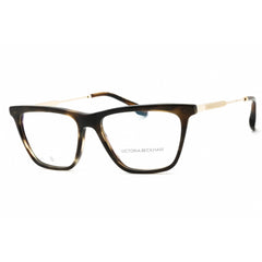 Victoria Beckham Women's Eyeglasses - Striped Khaki Havana Square Frame | VB2663 321