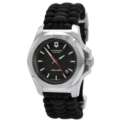 Victorinox Swiss Army Men's Watch - I.N.O.X. Quartz Black Dial Strap Dive | 241726