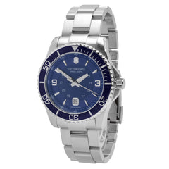 Victorinox Swiss Army 241602 Men's Maverick Large Navy Blue Dial Stainless Steel Bracelet Watch
