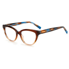 Missoni Women's Eyeglasses - Brown Horn Plastic Cat Eye Full Rim Frame | MIS 0091 0EX4