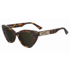 Moschino Women's Sunglasses - Havana Plastic Cat Eye Full Rim Frame | MOS147/S 005L/70
