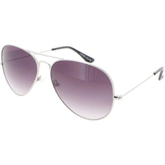 Chadalan Unisex Sunglasses - Silver Plastic Aviator Shape Full Rim Frame | BRANDEN-SIL