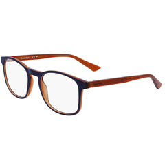 Calvin Klein Men's Eyeglasses - Blue/Brown Plastic Square Full Rim Frame | CK23517 414