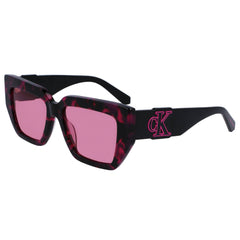 Calvin Klein Jeans Women's Sunglasses - Pink Havana Butterfly Frame | CKJ23608S 234
