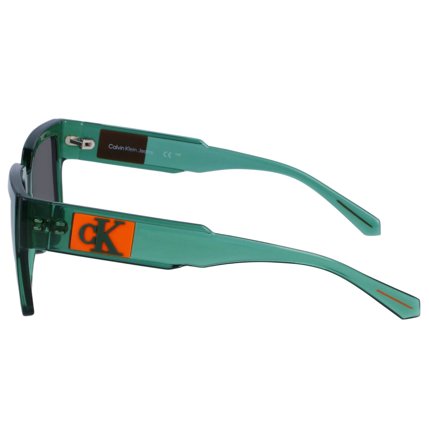 Calvin Klein Jeans Unisex Sunglasses - Green Plastic Square 