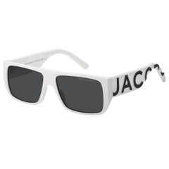 Marc Jacobs Unisex Sunglasses - White Black Plastic Frame | MARC-LOGO 096/S 0CCP/IR