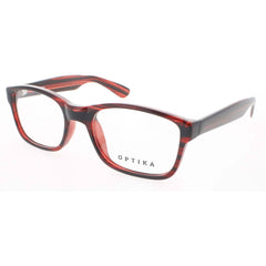 Optika Unisex Eyeglasses - Red Plastic Cat Eye Shape Full Rim Frame | OP 101 RED 54