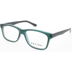 Optika Unisex Eyeglasses - Green Plastic Rectangular Full Rim Frame | OP104 GREEN 49