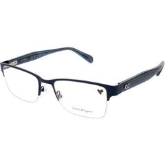 Salvatore Ferragamo Men's Eyeglasses - Matte Blue Rectangular Frame | SF2222 401 54