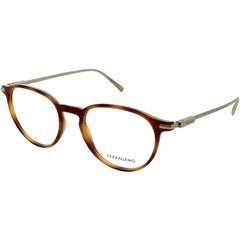 Salvatore Ferragamo Men's Eyeglasses - Tortoise Acetate Oval Frame | SF2976 240 51