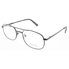 Signature Unisex Eyeglasses - Black Metal Navigator Full Rim Frame | 1112 Black 54