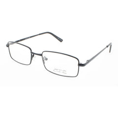 Signature Unisex Eyeglasses - Black Metal Rectangular Full Rim Frame | 1115 Black 54