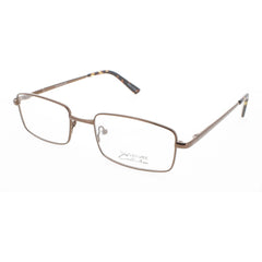 Signature Unisex Eyeglasses - Brown Metal Rectangular Full Rim Frame | 1115 Brown 54