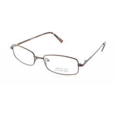 Signature Unisex Eyeglasses - Brown Metal Rectangular Full Rim Frame | 1117 Brown 51