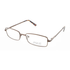 Signature Unisex Eyeglasses - Brown Metal Rectangular Full Rim Frame | 1119 Brown 52