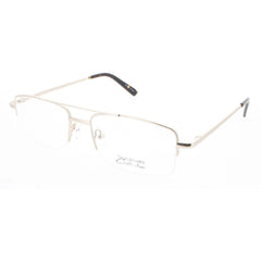 Signature Unisex Eyeglasses - Gold Metal Rectangular Half Rim Frame | 1121 Gold 57