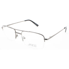 Signature Unisex Eyeglasses - Gunmetal Rectangular Half Rim Frame | 1122 Gunmetal 54