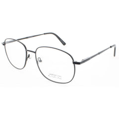 Signature Unisex Eyeglasses - Black Metal Round Shape Full Rim Frame | 1124 Black 57