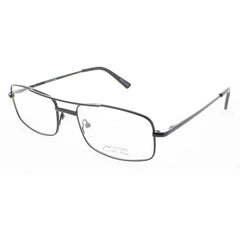 Signature Unisex Eyeglasses - Black Metal Rectangular Full Rim Frame | 1127 Black 57