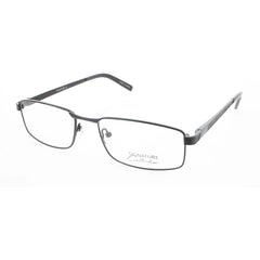 Signature Unisex Eyeglasses - Black Metal Rectangular Full Rim Frame | Pn105 Black 54