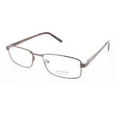Signature Unisex Eyeglasses - Dark Brown Metal Rectangular Frame | Pn105 DarkBrown 54