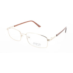 Signature Unisex Eyeglasses - Gold Metal Rectangular Full Rim Frame | Pn107 Gold 52