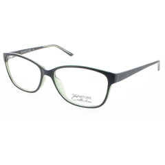 Signature Unisex Eyeglasses - Black Plastic Rectangular Full Rim Frame | Pn504Blk 52