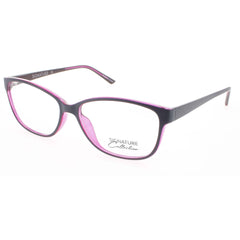 Signature Unisex Eyeglasses - Pink Plastic Rectangular Full Rim Frame | Pn504Pink 52