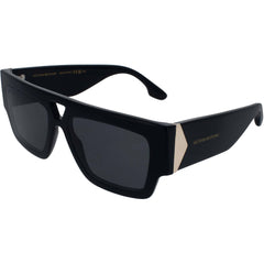 Victoria Beckham Women's Sunglasses - Black Plastic Browline Full Rim | VB651S 001