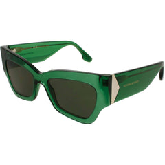 Victoria Beckham Women's Sunglasses - Transparent Green Cat Eye Frame | VB662S 300