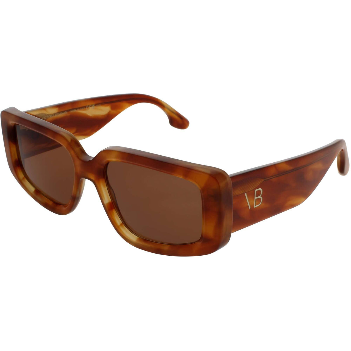 VICTORIA BECKHAM blonde striped Havana full set brand new sunglasses Victoria Beckham Chain Rectangular Sunglasses VB669S 223  main image 3