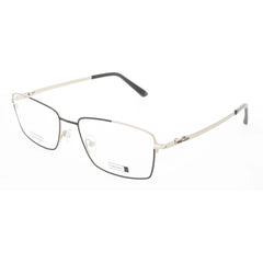 Contrast Unisex Eyeglasses - Demo Lens Metal Rectangular Frame | Museros Black/Gold