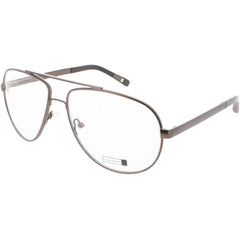 Contrast Unisex Eyeglasses - Demo Lens Metal Aviator Full Rim Frame | Cts108 Brown