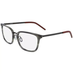 Flexon Unisex Eyeglasses - Grey Horn Acetate/Titanium Square Shape Frame | B2020 021