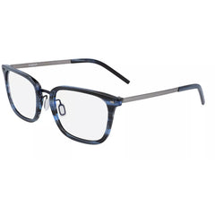 Flexon Men's Eyeglasses - Blue Horn Acetate Square Shape Full Rim Frame | B2020 441