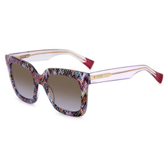 Missoni Women's Sunglasses - Multicolor Pattern Full Rim Frame | MIS 0126/S 0X19/QR