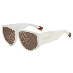 Missoni Women's Sunglasses - Ivory Plastic Pilot Full Rim Frame | MIS 0165/S 0SZJ/EB