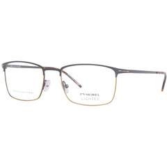 Morel Men's Eyeglasses - Dark Grey Metal Rectangular Full Rim Frame | 30167L GO06