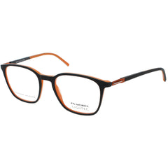 Morel Men's Eyeglasses - Black/Brown Acetate Square Shape Full Rim Frame | 30266L NO02