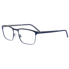 Morel Men's Eyeglasses - Blue/Grey Metal Rectangular Full Rim Frame | 30311L BG08
