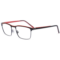 Morel Men's Eyeglasses - Grey/Orange Metal Rectangular Full Rim Frame | 30311L GO09