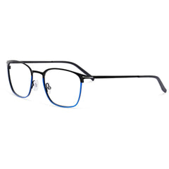 Morel Men's Eyeglasses - Black/Blue Metal Square Shape Full Rim Frame | 30319L NB08