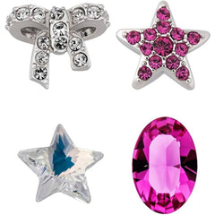 Swarovski Women's Treasure Set - Clear and Fuchsia Crystals Four Piece | 5071287