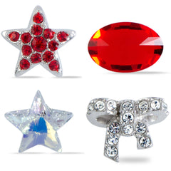 Swarovski Women's Treasure Set - Clear and Siam Red Crystals Four Piece | 5071288