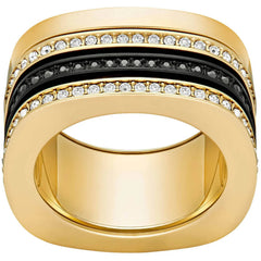 Swarovski Women's Ring - Vio Yellow Gold Plated with Crystal Pavé, Size 7 | 5143854