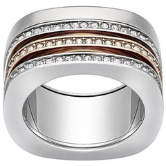 Swarovski Women's Ring - Vio Two Tone Rhodium and Rose Gold Plated, Size 9 | 5184233
