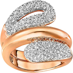 Swarovski Women's Ring - Every Wide Rose Gold Clear Crystal Pave, Size 8 | 5221555