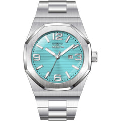 Invicta Men's Watch - Huracan Turquoise Dial Silver Steel Bracelet Quartz | 45779