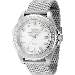 Invicta Men's Watch - Elite Diamond Automatic Silver Tone Dial Steel Bracelet | 48744