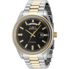Invicta Men's Watch - Elite Diamond Black Dial Two Tone Bracelet Day-Date | 48761